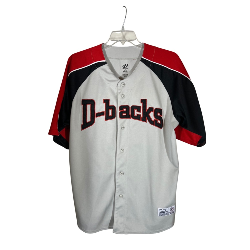 Dynasty Arizona Diamondbacks MLB Baseball Jersey Grey‎ Red Black Mens XL 46-48
